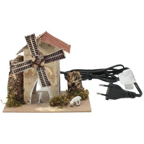 Mulino Elettrico per Presepe 15x10 cm 84310A