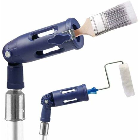 Multi-Angle Brush Extension, Roller Brush Extension with Adjustable Angles, Edging Tool for Walls/Ceilings