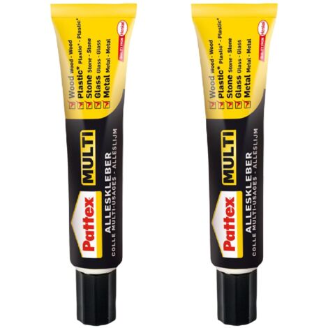 Multi Colle Universelle 2 x 20 g en Tube incassable, sans solvant, Extra-résistant, Rapide et Propre, ne Goutte Pas, Puissant, Multicolor, Taille Unique