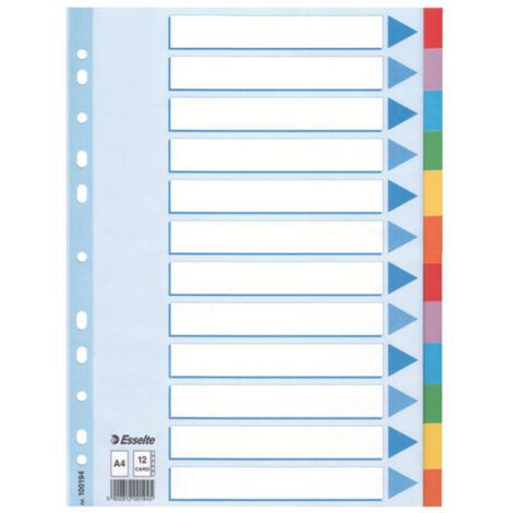 Multi-coloured Cardboard Dividers divisor 10 pieza(s)