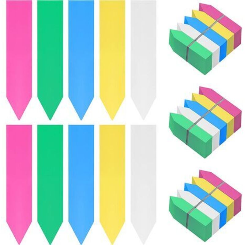Yzmrbdqc - Multi-Coloured Plastic Vegetable Garden Labels (500 Pack) - 10 x 2 cm - Vegetable Garden Sign/Waterproof Garden Label in 5 Colors for