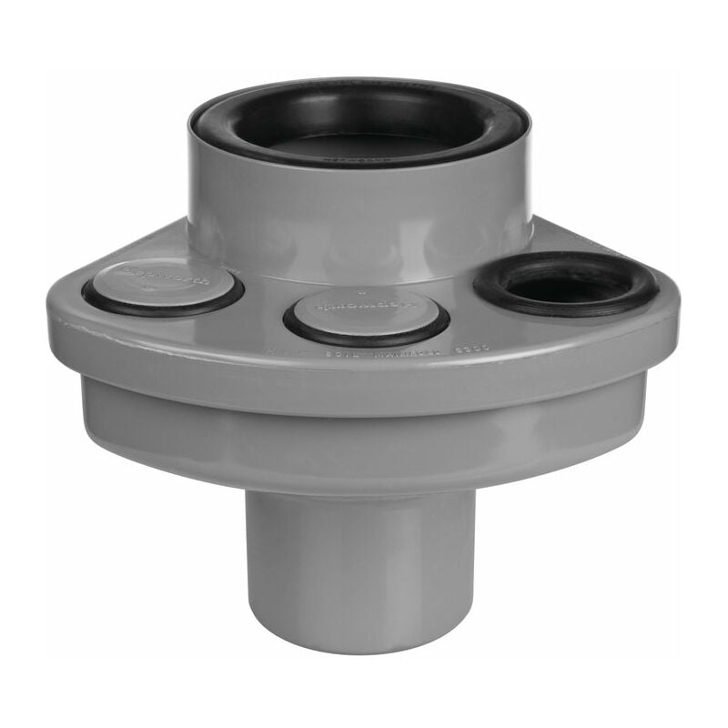 Wavin - Multi-connecteur pvc gris - diamètre 100 mm - 3 branchements diamètre 32 / 40 mm