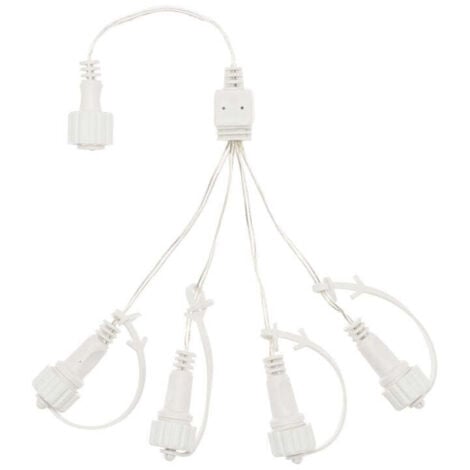MAGIEDINATALE Multi connettore Smart Connect, 4 uscite cavo trasparente per cascate e decorazioni luminose