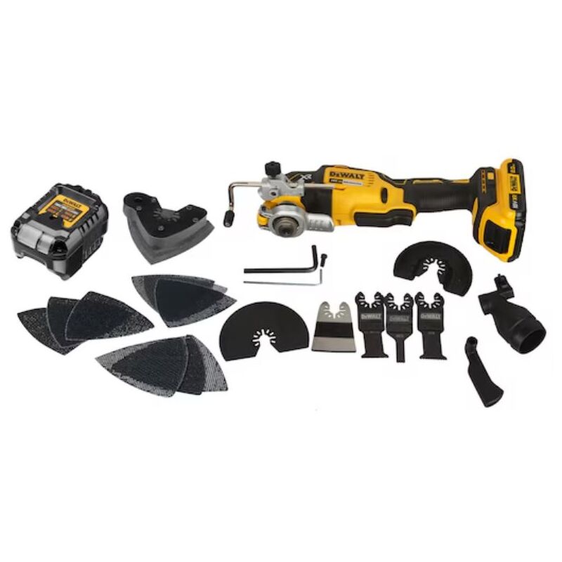 Multi-Cutter Dewalt 18V 2.0Ah Li-Ion - Sans Charbons + 32 Accessoires Coffret t-stak