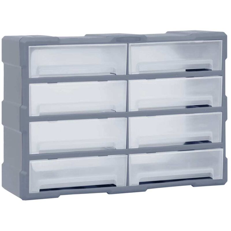 Multi-drawer Organiser with 8 Big Drawers 52x16x37 cm Vidaxl