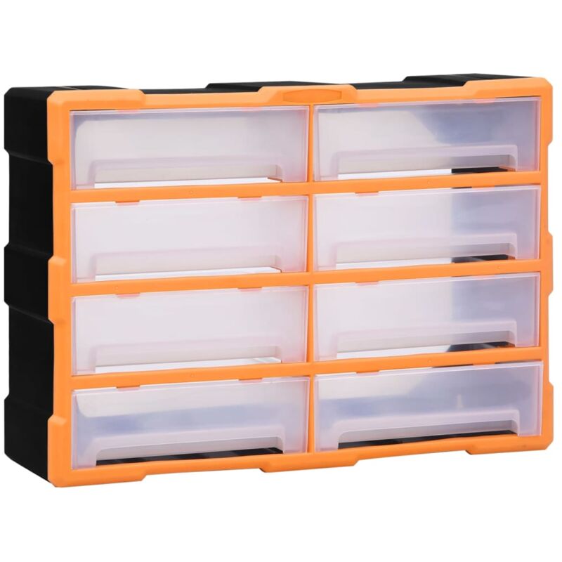 Multi-drawer Organiser with 8 Big Drawers 52x16x37 cm Vidaxl