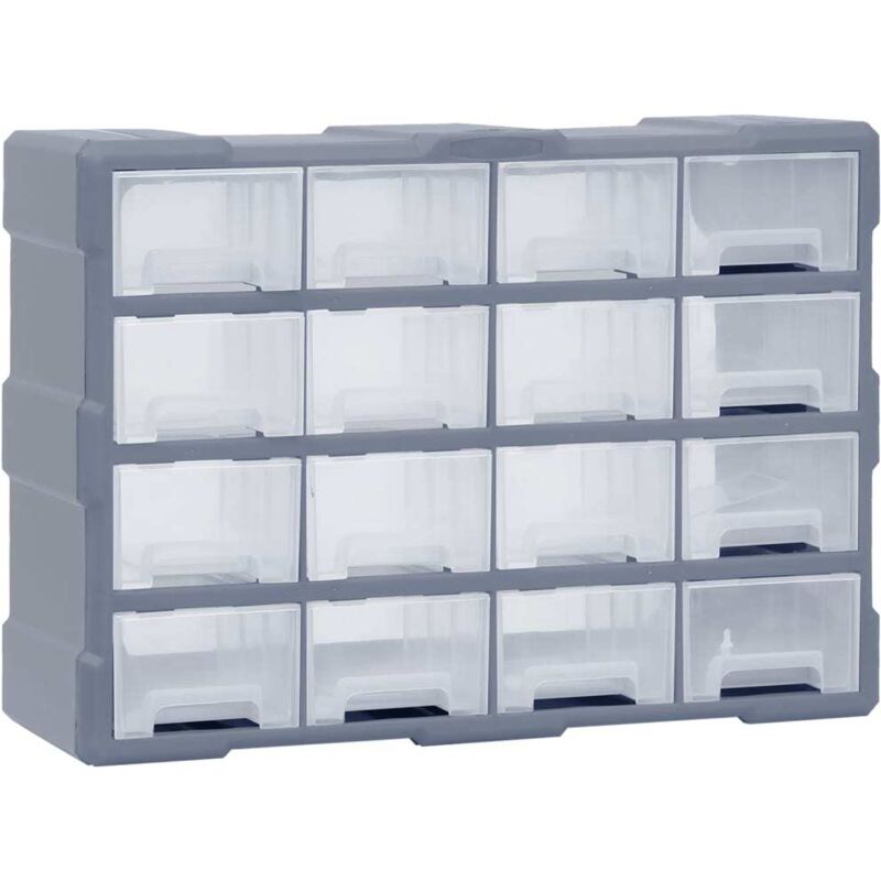 Multi-drawer Organiser with 16 Middle Drawers 52x16x37 cm Vidaxl