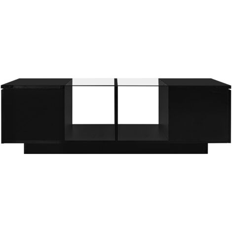 Multi-Farbe optional MDF + Glas runder Couchtisch: tiefe Walnussholz Korn Stützbeine, einfach und stilvoll.79cm Durchmesser, 0,8cm dicke gehärtete Glasoberfläche.