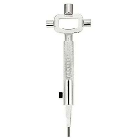 Multi Fonction Clef Carré, Clé en Croix, Clé de Construction Universelle, Clé avec Echelle, Clé universelle pour Armoires Electriques, Peut Etre Utilisé pour Mesurer la Longueur de la Bouteille Gaz