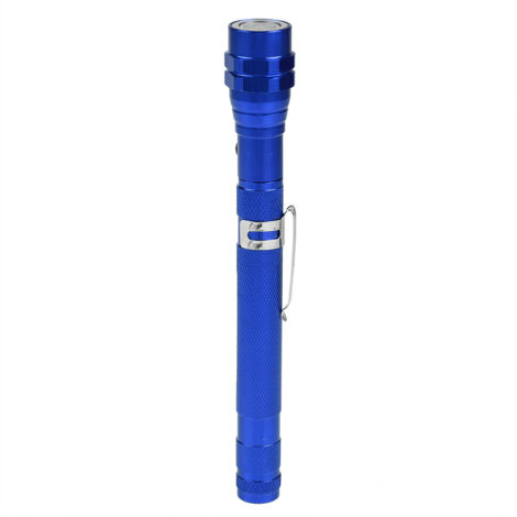 Multi function Mini Flexible Telescopic LED Flashlight Rotatable Torch with Magnetic End (Blue)