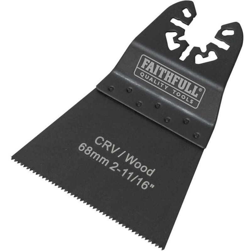 Faithfull - Multi-Function Tool CrV Flush Cut Wood Blade Side Set 68mm (Pack 5) FAIMFW68B