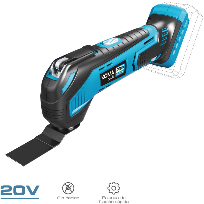 

08765 MULTIHERRAMIENTA 20V (SIN BATERIA Y CARGADOR) PRO SERIES BATTERY EDM - Koma Tools