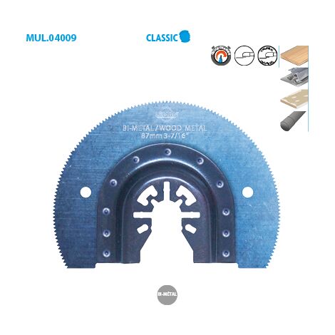Multi-Materialien-Bi-Metall-Sägeblatt mit Versatz Classic ø 87 mm