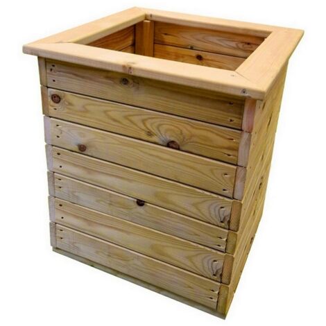 Multi Pack of 2 - Deluxe Square Planter - Timber - L50 x W50 x H53 cm - Fully Assembled