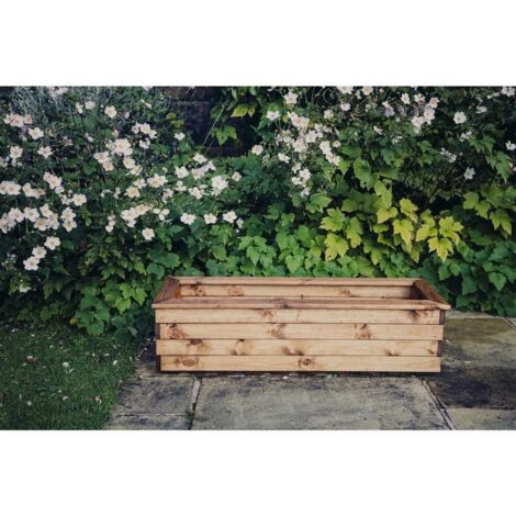 Multi Pack of 3 - Valley Trough XL - Timber - L39 x W120 x H32 cm - Garden Planter - Fully Assembled