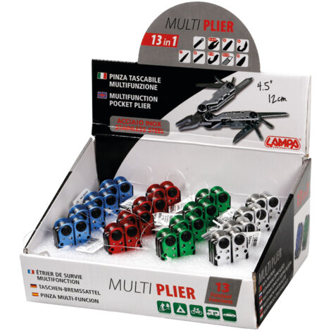 Multi Pliers, pinze tascabili multifunzione 13 in 1, espositore 16 pz