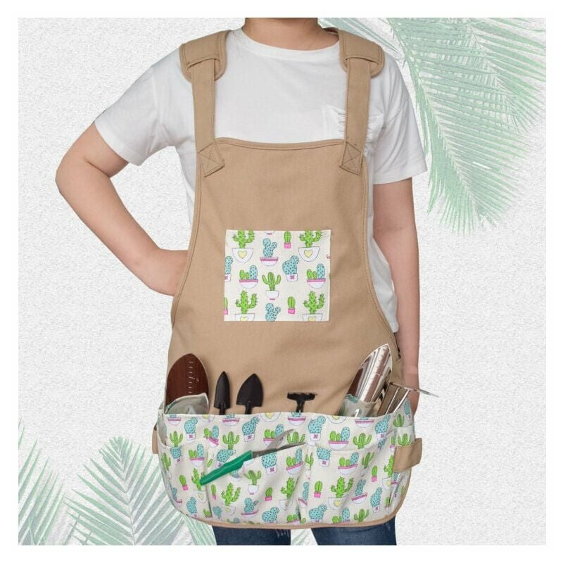 Multi-Pocket Adjustable Gardening Apron for Men Women Woodworkers Bakers and Machinists