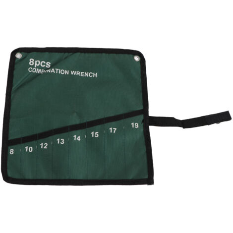 Multi Pocket Canvas Roll Up Tools Storage Bag Spanner Plier Wrench Holder Organizer (8 Pockets)