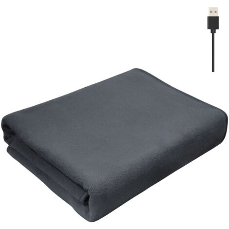 Multi-purpose single-layer USB electric heated shawl, 45-degree heated warm blanket with loop.