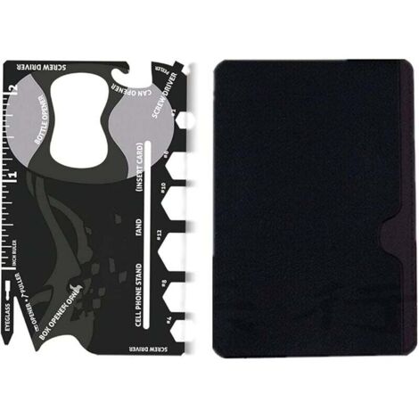 Multi Tool, 18 in 1 Multifunctional Card Holder, Stainless Steel Multi-Tool Pocket Tools Gadget Bottle Opener for Men, Camping, Outdoor DIY Accessories