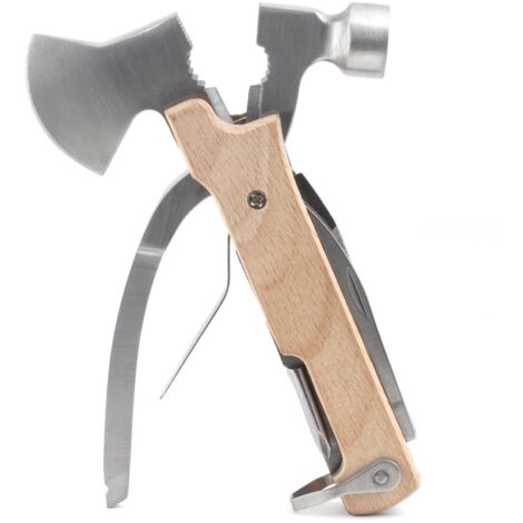 Multi-tool ascia Kikkerland wood axe multi tool acciaio legno faggio