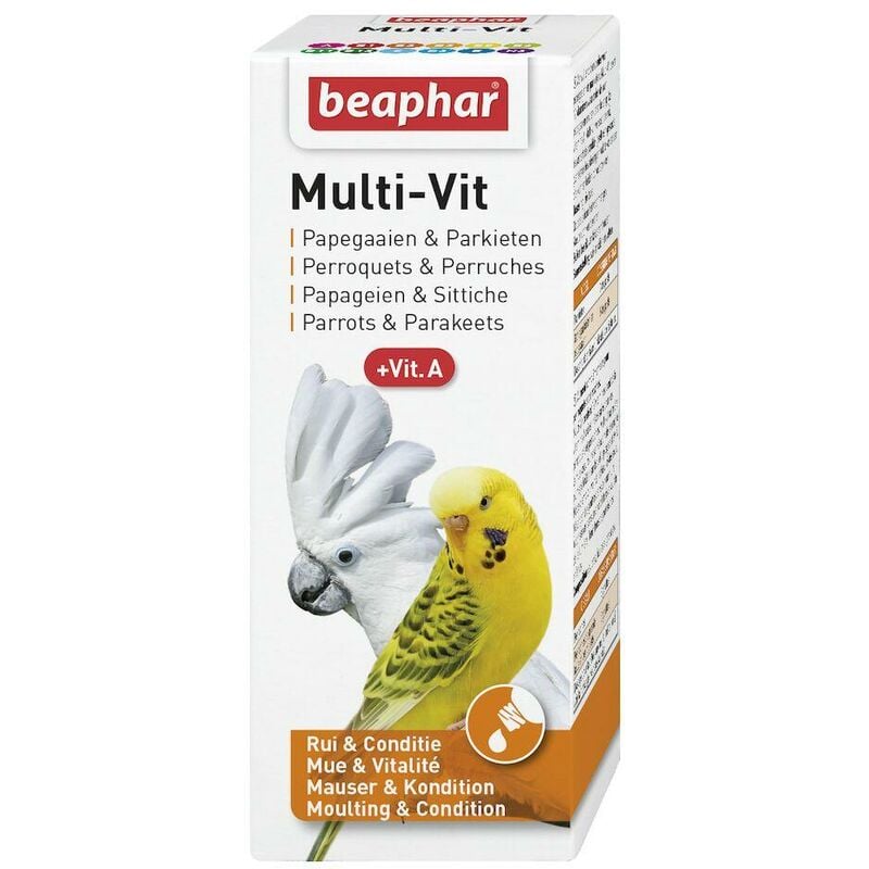 Multi-vitamines, perruches et perroquets - 50 ml
