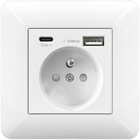 Multi Wall Socket with USB and Type C 16A – Flush Mount Power Outlet