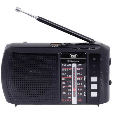 MULTIBAND BLUETOOTH PORTABLE RADIO USB MICRO SD TREVI RA 7F20 BT BLACK