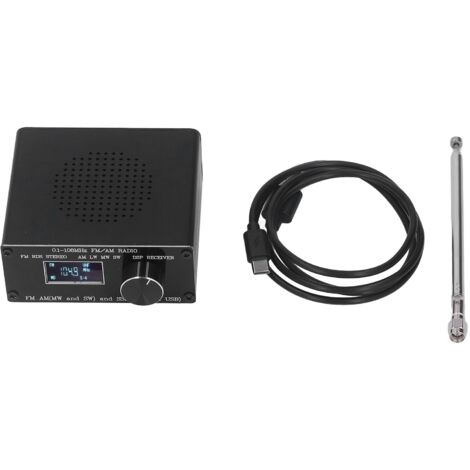 Multiband-FM/AM/SSB-Radioempfänger mit 0,96-Zoll-LCD-Bildschirm, USB-Stromversorgung und SMA-Antenne