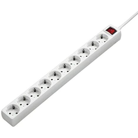 MULTIBASE, 10 BASES, INTERRUPTOR 2 POLOS, BLANCO, 3 M HAMA 00137234