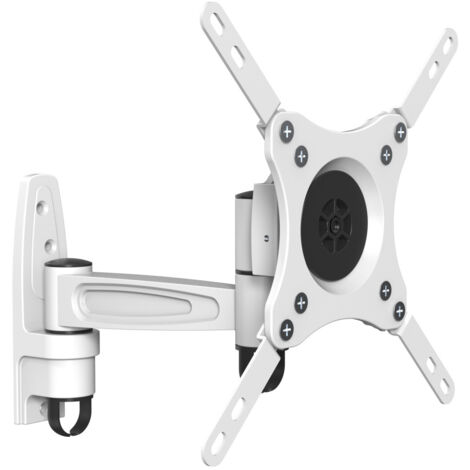 Multibrackets supporto TV a parete bianco 2 snodi rotazione 360° 15"-32"