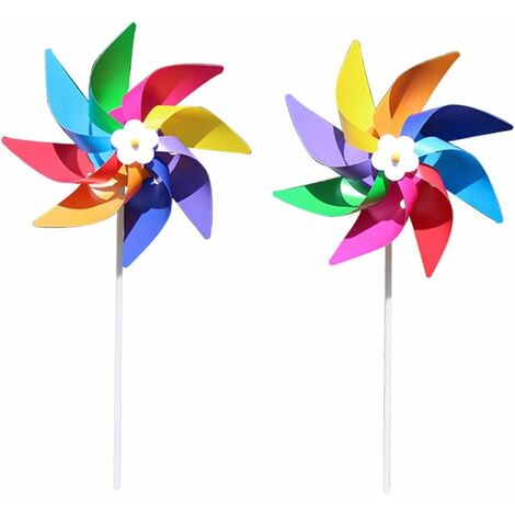 Multicolore Jardin Moulin À Vent Spinner Enfants Jouet Pelouse Jardin Cour Parti Décor En Plein Air À La Main