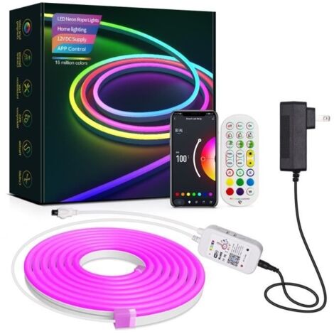 (Multicolore)Néon Ruban LED - RGBIC - 2M - WiFi Intelligent - Étanche IP67 - Multicolore