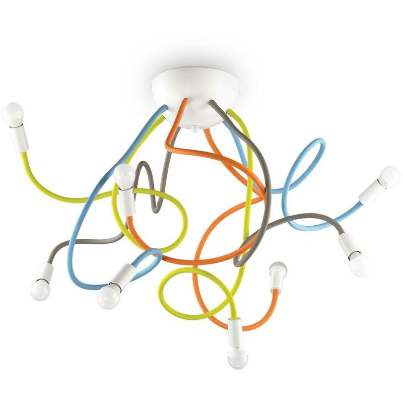 Ideal Lux - Multiflex - 8 Light Multi Arm Ceiling Light Multicolor