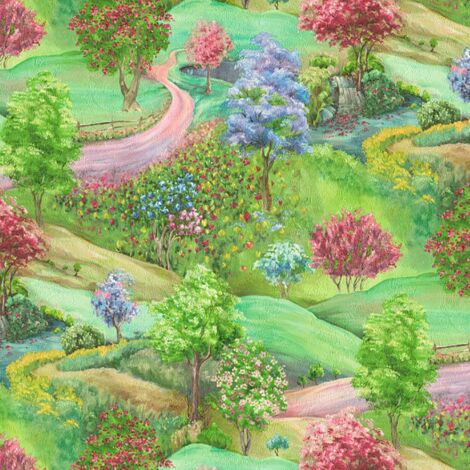 Multicoloured Oil Painting Effect Textured Vinyl Wallpaper Paste The Wall