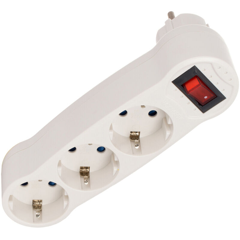 

Multiconector bipolar triple con interruptor luminoso (Solera V1302)