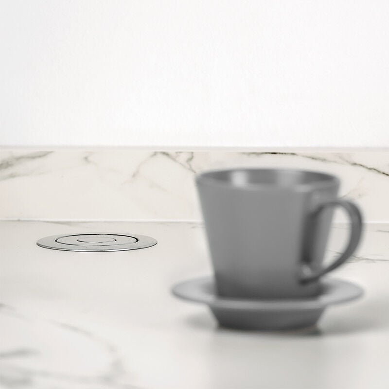 5014425 Multiconnecteur élevable Vertikal a+c, eu, Peint en aluminium, Plastique et Aluminium. - Emuca