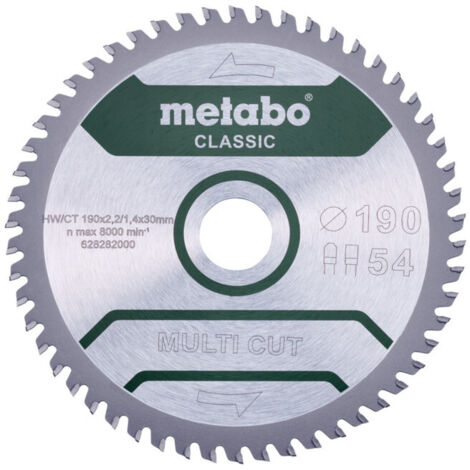 MultiCutClassic Metabo 190x30 54 FZ/TZ 5° /B