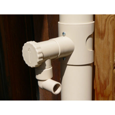 Multicuves – Collecteur d'eau de pluie pour gouttières Ø 80 à 100 mm – Débit jusqu'à 20 litres/min – Installation rapide par clipsage – Sable