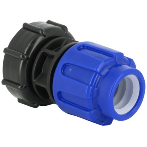 Multicuves – Raccord cuve eau S60X6 – Raccord compression Ø 25 mm – Entrée taraudée S60X6 – Pour cuves 1000L en plastique