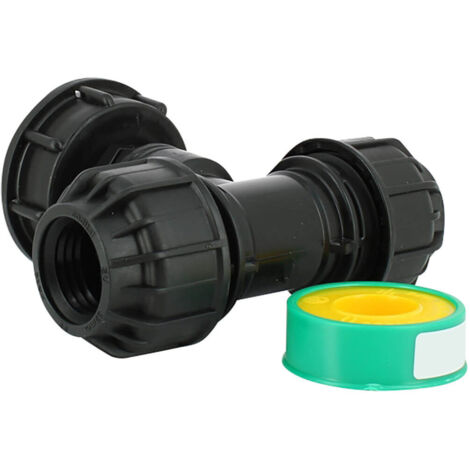 Multicuves – Raccord cuve eau S60X6 – Té compression 32 mm – Entrée taraudée femelle – Compatible cuves 1000L