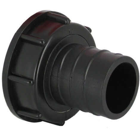 Multicuves – Raccord S60X6 pour cuve de récupération d'eau – Embout droit Ø 40 mm – Entrée taraudée S60X6 – Polypropylène et polyéthylène