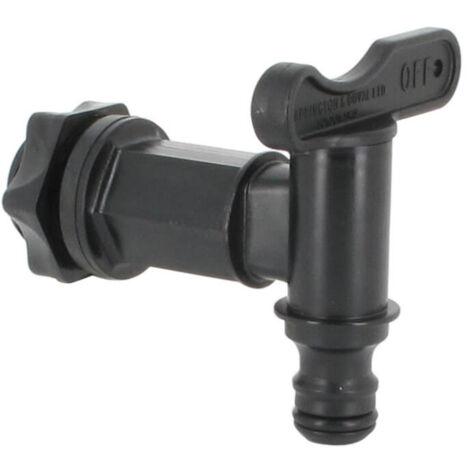 Multicuves – Robinet de cuve de récupération d'eau – Filetage mâle 3/4'' – Raccord rapide Ø 15 mm type Gardena – Débit 103 ml/sec