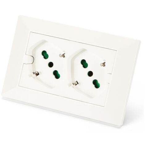 Multienchufe empotrado Fanton Opera con 2 tomas universales 3 Mod. Blanco 42100