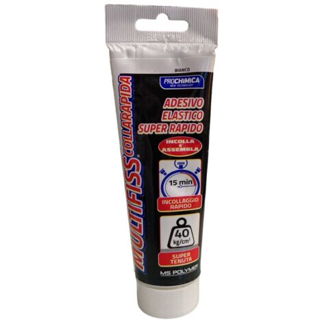 Multifiss colla rapida adesivo elastico super rapido ml 80 bianco