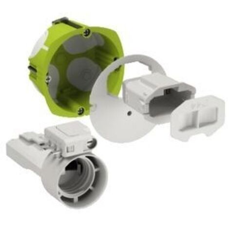 Multifix air dcl, boîte applique étanche avec couvercle affleurant et douille e27, diamètre 67 mm pr