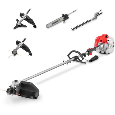 Multifonction thermique 65cc 5 en 1 Débroussailleuse Tronconneuse Taille-haie -GREENCUT