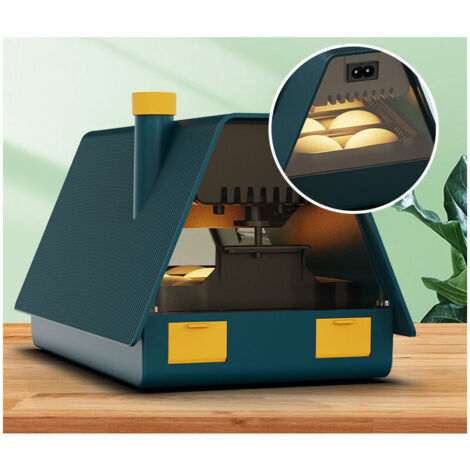 Multifonctionnel Incubateur Oeuf Automatique 10 Oeufs,Incubateurs avec Eclairage LED,Contrôle Numérique Intelligent TempéRature,pour œufs Pigeon Poulets