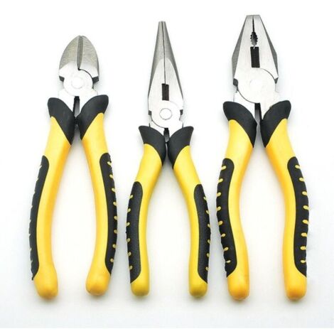 Multifonctionnelle À Nez Aiguille Diagonal Cutting Pliers Pince À Fil De Qualité Industrielle 3 Pièces 200mm