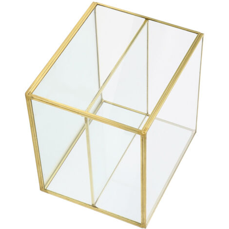 Multifunction Desktop Cosmetics Storage Box Stationery Organizer with 2 Compartments